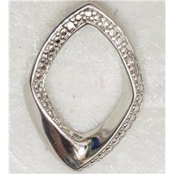 #11-STERLING SILVER DIAMOND PENDANT