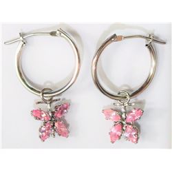 #17-14KT WHITE GOLD PINK CUBIC ZIRCONIA