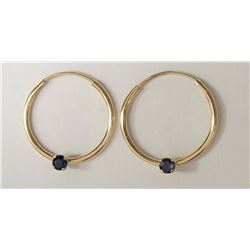 #23-14KT YELLOW GOLD BLUE SAPPHIRE(0.15CT)