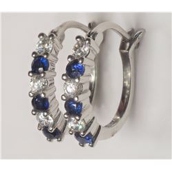 #30-STERLING SILVER CREATED BLUE SAPPHIRE
