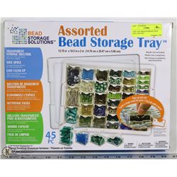 NEW ASST BEAD STORAGE TRAY BINS ,45PC SET
