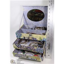 DECORATIVE JEWELRY BOX W/TOP STORAGE