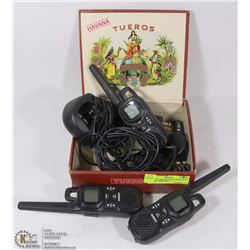SET OF UNIDEN RADIOS WITH WALL & CAR CHARGERS