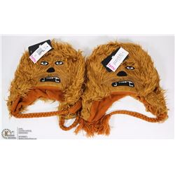 2 NEW FURRY CHEWBACCA TOQUES ONE-SIZE