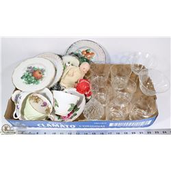 ESTATE FLAT OF DOLLS, BONE CHINE, CRYSTAL AND MORE