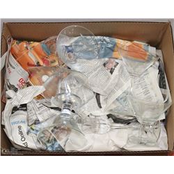ESTATE BOX OF GLASSWARE
