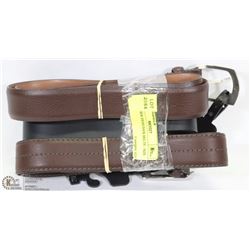 3 LEATHER DESIGNER BELTS - SIZE 38"