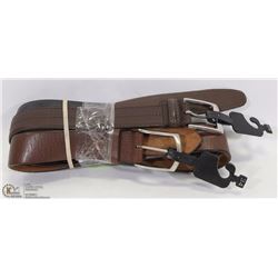 3 LEATHER DESIGNER BELTS SIZE 38"