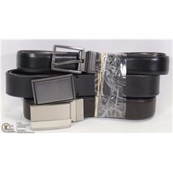 3 LEATHER DESIGNER BELTS -SIZE 40"