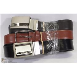 3 LEATHER DESIGNER BELTS -SIZE 40"