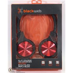 BLACKWEB FLAT FOLDING HEADPHONES
