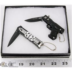 NEW PUNISHER AND HAND GUN LOCK BLADE KNIVES