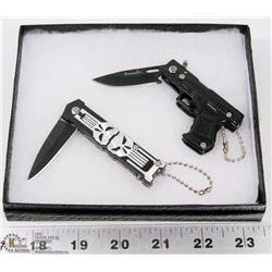 NEW PUNISHER AND HAND GUN LOCK BLADE KNIVES
