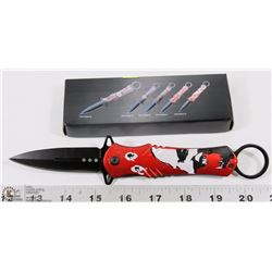 RED VAMPIRE DESIGN TACTICAL KNIFE.