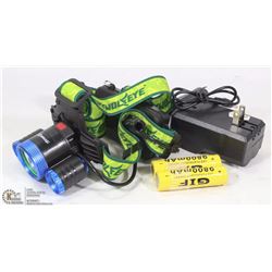 6000 LUMEN TACTICAL LED HEADLAMP WITH LITHIUM