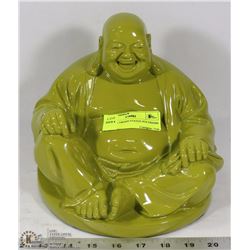 BUDDHA GREEN STATUE POLYRESIN #131604
