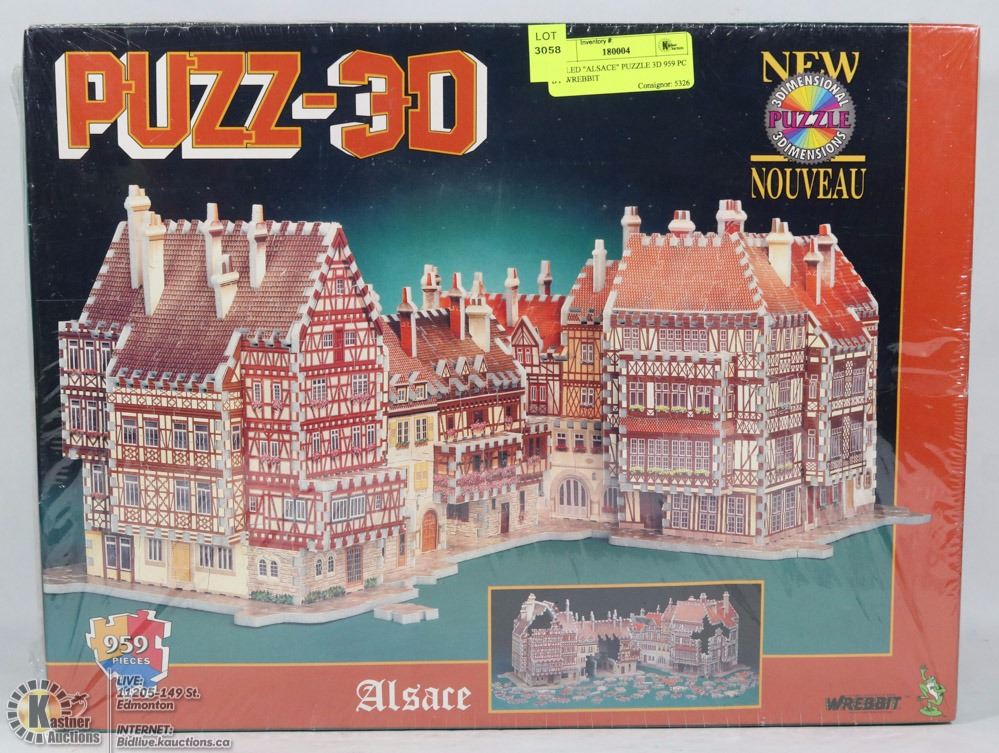 SEALED "ALSACE" PUZZLE 3D 959 PC BY WREBBIT