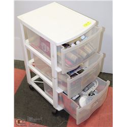 3-TIER PLASTIC STORAGE CONTAINER ON