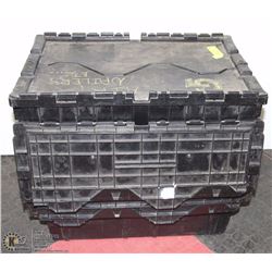 LOT W/3 BLACK BUTTERFLY CLOSURE STORAGE