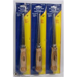 LOT OF THREE 6" DRYWALL SAWS