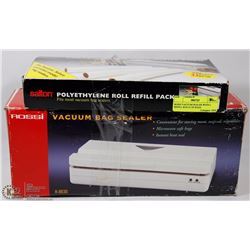 ROSSI VACUUM SEALER WITH 2 REFILL ROLLS OF BAGS