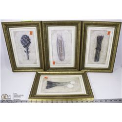 LOT OF 4 SHOWHOME PRINTS FRAMED.