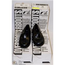 4 NEW SETS OF BLACK OVER BOOTS SIZE 8-9