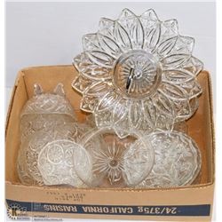 23) ASSORTMENT OF "STARS" DEPRESSION GLASS INCL