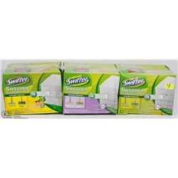 3 CASES OF SWIFFER SWEEPER DRY SWEEPING REFILLS