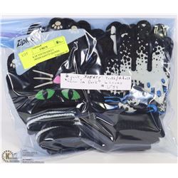 6 PACK OF YOUTH/ADULT HALLOWEEN SAFETY GLOVES