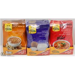 THREE CASES OF ASSORTED COOKING MIXES