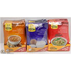 THREE CASES OF ASSORTED COOKING MIXES