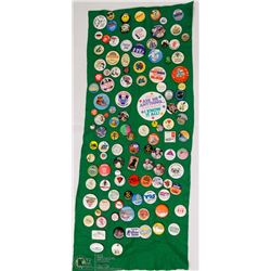 VINTAGE BUTTON PINS OILERS SIGNED 3, GREY