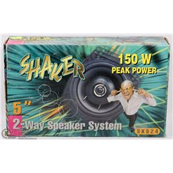 NEW SHAKER 5” 2 WAY SPEAKER SYSTEM 150 WATT