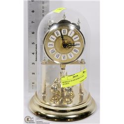 MORELLE GLASS DOME CLOCK, QUARTZ