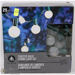 HOMETRENDS 25LIGHT FROSTED BULB STRING LIGHT SET