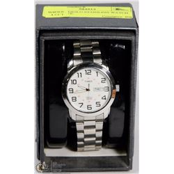 TIMEX INDIGLO STAINLESS WATCH WITH DATE.