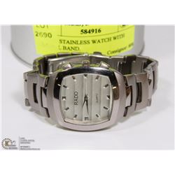 RADD STAINLESS WATCH WITH METAL BAND.