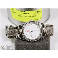 SWISS TIME STAINLESS MENS WATCH.