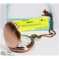 NEW COPPER POCKET WATCH .