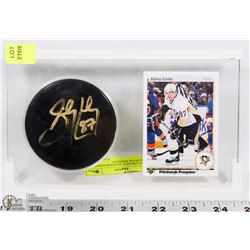 SIDNEY CROSBY AUTOGRAPHED CAD & PUCK DISPLAY