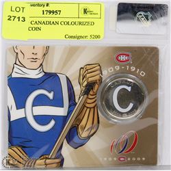 1909-2009 CANADIAN COLOURIZED 50 CENT COIN