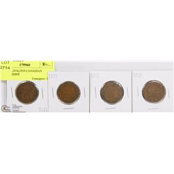 1916,1917,1918,1919 CANADIAN LARGE PENNY