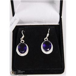 #49-TANZANITE GEMSTONES EARRINGS