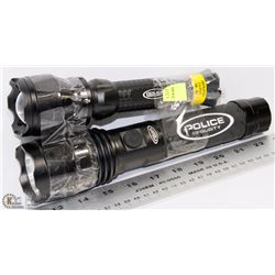 LOT OF TWO POLICE SECURITY FLASHLIGHTS