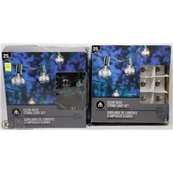 LOT OF TWO HOMETRENDS 25 LIGHT STRING SET