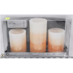 3PC LED CANDLE LIGHT SET WITH REMOTE