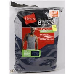 HANES 6 PACK OF TAGLESS TANKS