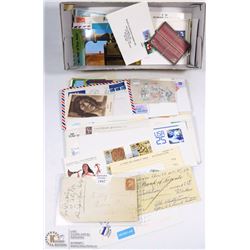 BOX OF STAMP COLLECTIBLES - COVERS FROM 1880 FIRST