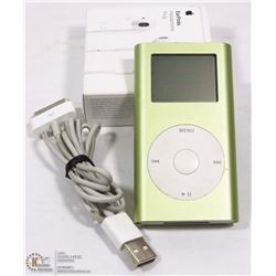 APPLE IPOD WITH CHARGER,406 SONGS,LIME COLOUR